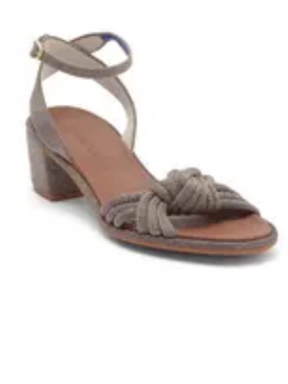 Rothy's Women's Knot-Front Ankle Strap Sandals in Silver Sand various sizes
